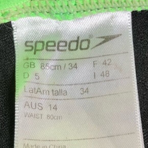 (*) SPEEDO ENDURANCE SWIM BRIEF, BLACK, SIZE 34", XL - (Pre-Owned) - Picture 4 of 7